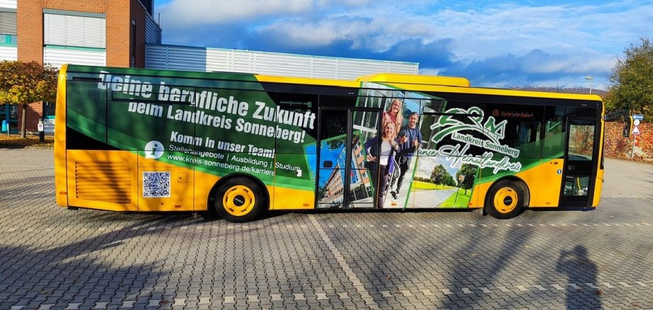 Der Werbebus des Landkreises Sonneberg