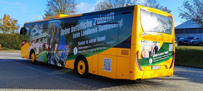 Der Werbebus des Landkreises Sonneberg