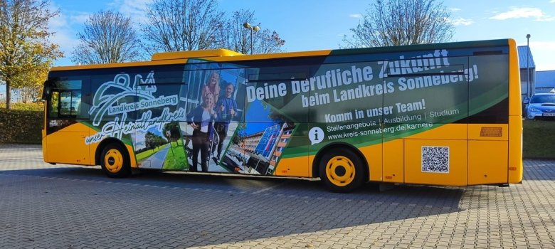 Der Werbebus des Landkreises Sonneberg