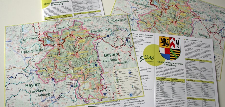 Der Faltplan "Unser Heimatlandkreis Sonneberg"