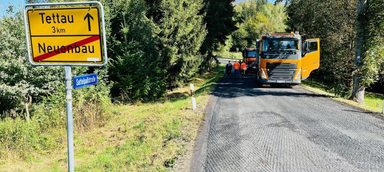 Die Straße über den Sattelpass erhielt eine neue Fahrbahn